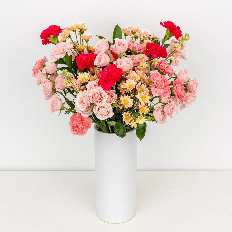 Shades Of Pink Flower Bouquet Vase - Image