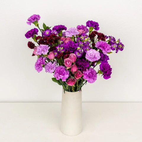 Shades Of Purple Flower Bouquet Vase - Image