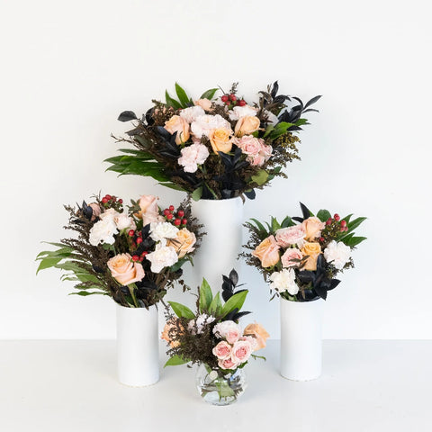 Blush & Berries Flower Centerpieces Hand - Image