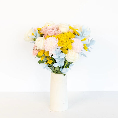 Sincerely Pink Flower Bouquet Vase - Image