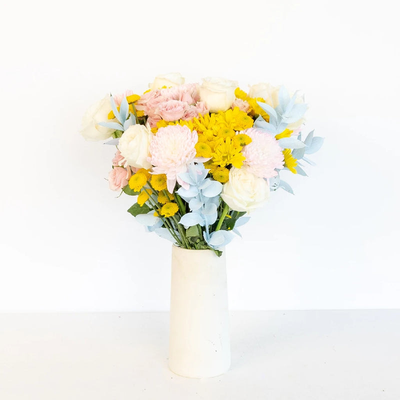 Sincerely Pink Flower Bouquet Vase - Image
