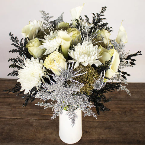 Snowy Celebration Flower Bouquet