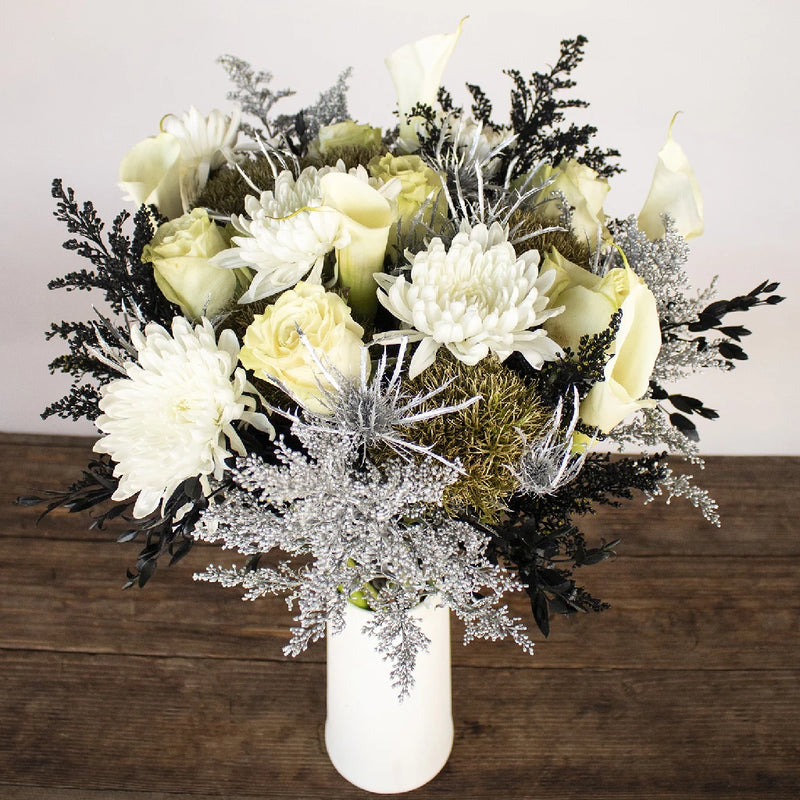 Snowy Celebration Flower Bouquet
