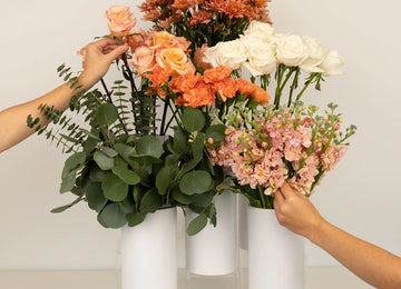 Sunrise Carnations Bouquet Bar Close Up - Image