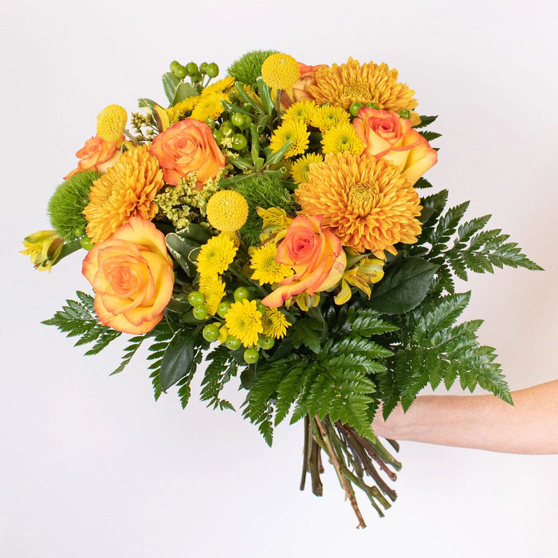 Spunky Spice Wedding Bouquet In Hand