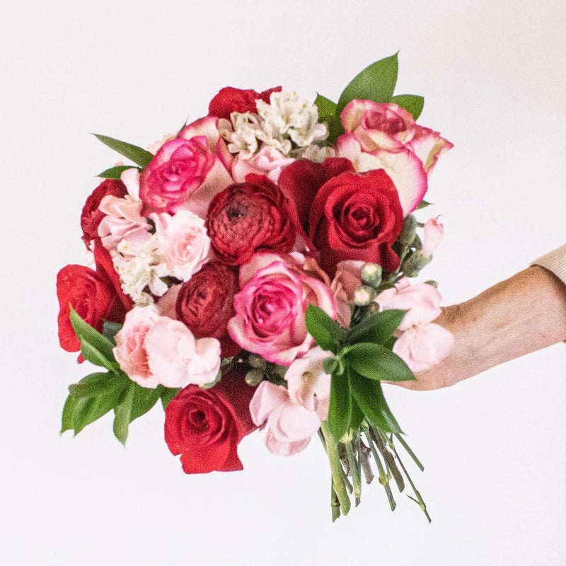 Sweet Pink Flower Bouquet in Hand