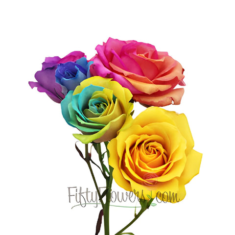 Tie Dye Mini Spray Roses