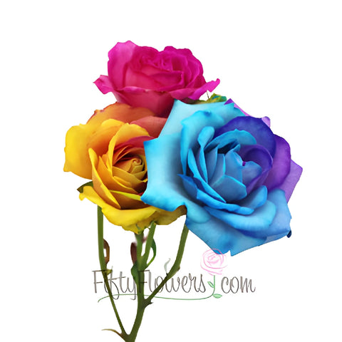 Tie Dye Mini Spray Roses