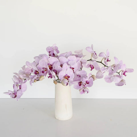 Tiger Striped Purple Orchids Vase - Image