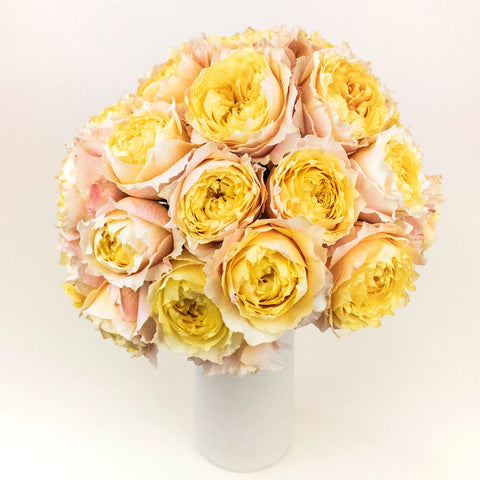 Shine On Sunset Garden Roses in a Vase