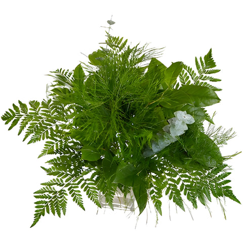 Verdant Textured Greenery Centerpiece