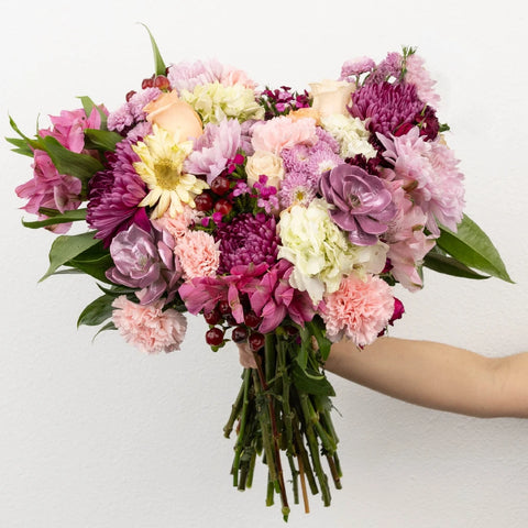Chickadee Flower Bouquet Hand - Image