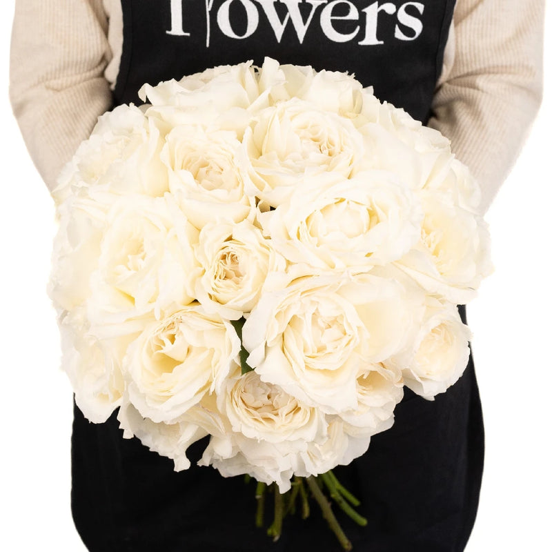 Whisper White Garden Rose Apron - Image