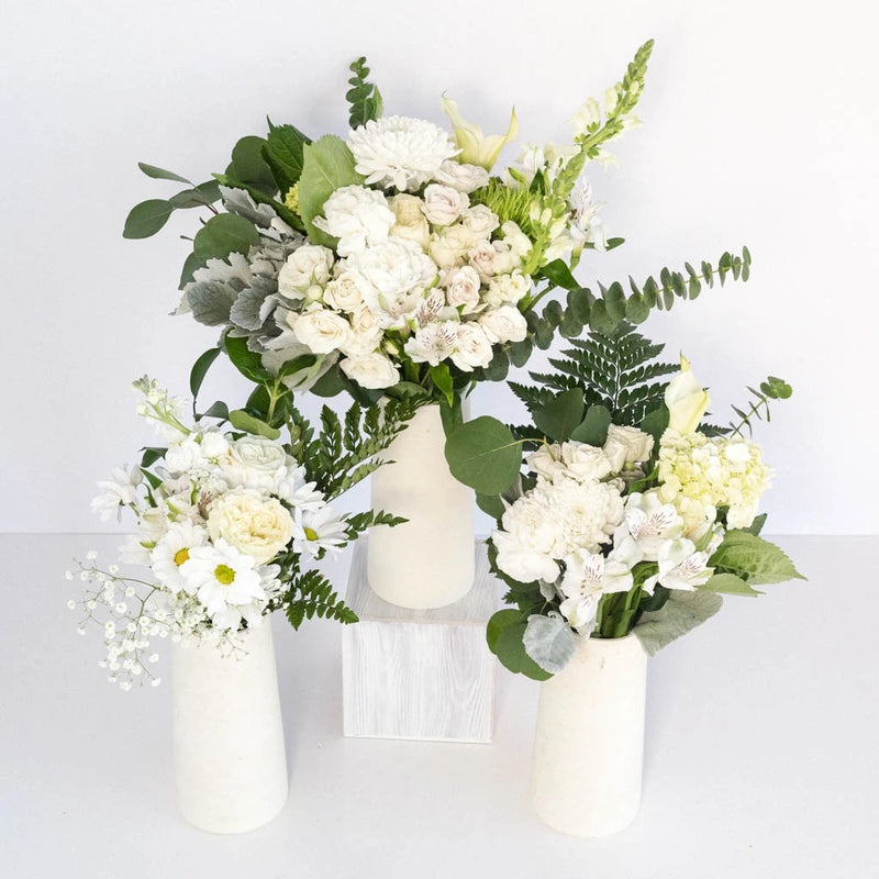 White Bulk Centerpiece Close Up - Image
