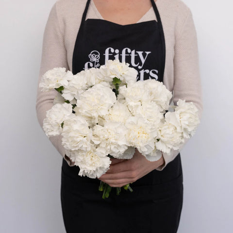 White Carnations Valentines Day Special - Image