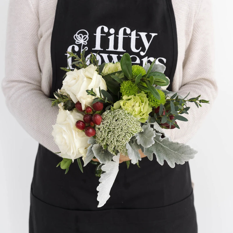 Enchanted White Event Decorative Flower Arrangement Vase - Image