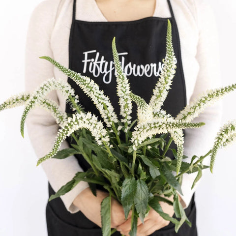 Veronica White Flower Apron - Image