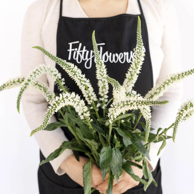 Veronica White Flower Apron - Image