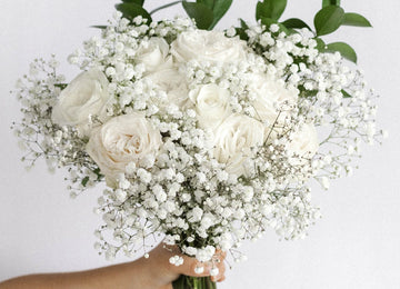 White Wedding Bells Flower Bouquet Apron - Image