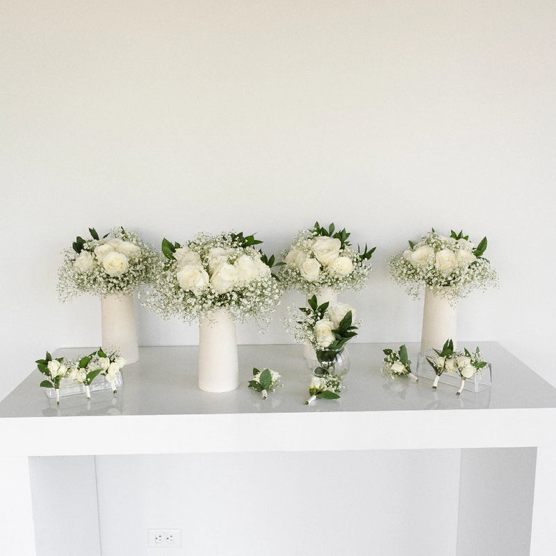 White Wedding Bells Wedding Collection Close Up - Image