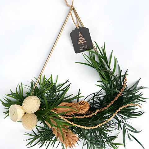Boho Bronze Modern Wreath