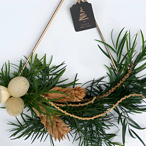 Boho Bronze Modern Wreath