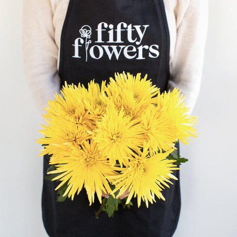 Yellow Anastasia Flower Apron - Image