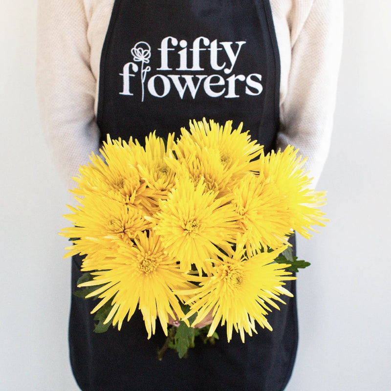 Yellow Anastasia Flower Apron - Image