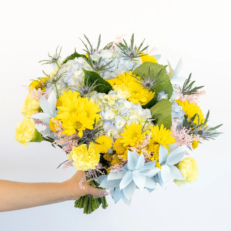 Yellow Pastel Pop Diy Flower Kit Hand - Image