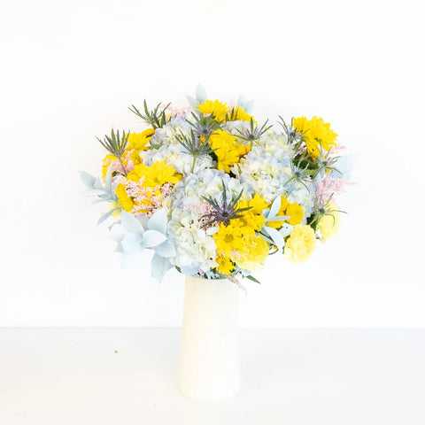 Yellow Pastel Pop Flower Bouquet Apron - Image