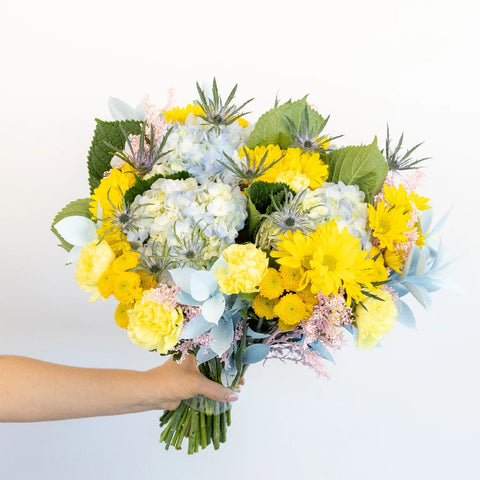 Yellow Pastel Pop Flower Centerpieces Close Up - Image