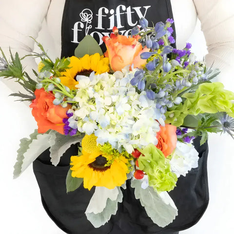 Wildflower Bulk Flower Bouquet Apron - Image