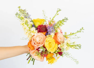 Country Charm Flower Bouquet Close Up - Image