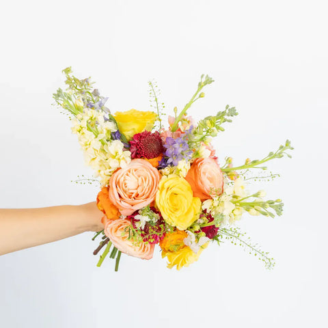 Country Charm Flower Bouquet Close Up - Image