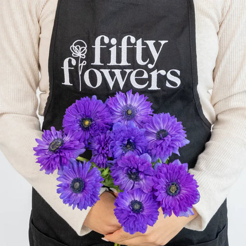 Violet Velvet Levante Anemones Apron - Image