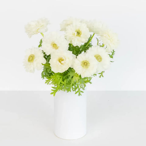 White Levante Anemones Vase - Image