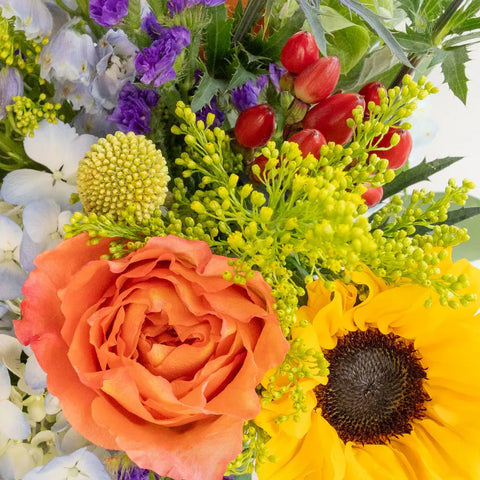 Colorful Meadows Flower Centerpiece Close Up - Image