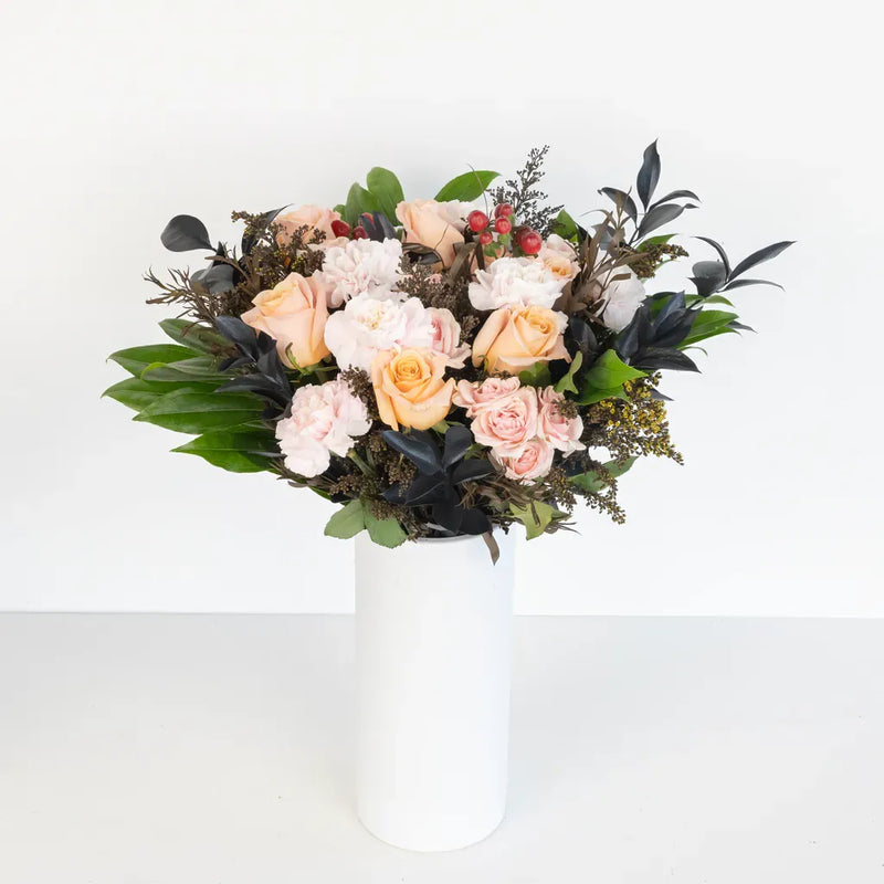 Blush & Berries Flower Bouquet Vase - Image