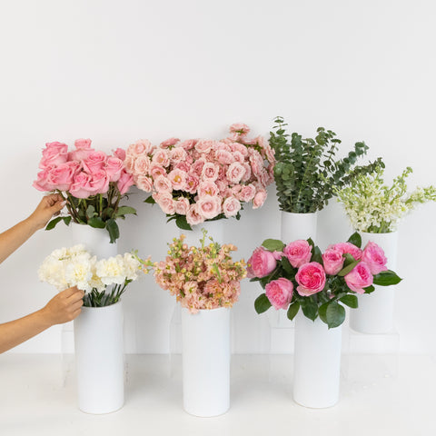 Blush Bulk Bouquet Bar Flower Kit Close Up - Image