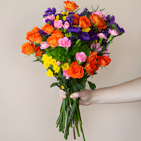 Bright Bohemian Wedding Flower Centerpieces