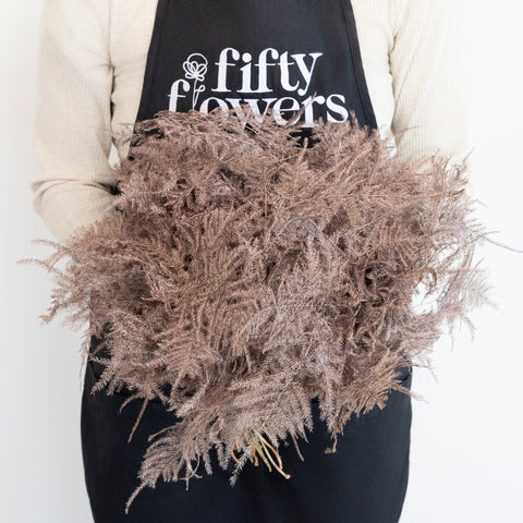 Rose Gold Enhanced Plumosa Fern Greenery Apron - Image