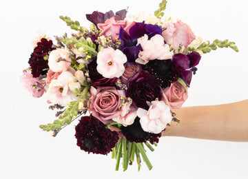 Moody Mauve Flower Bouquet Close Up - Image