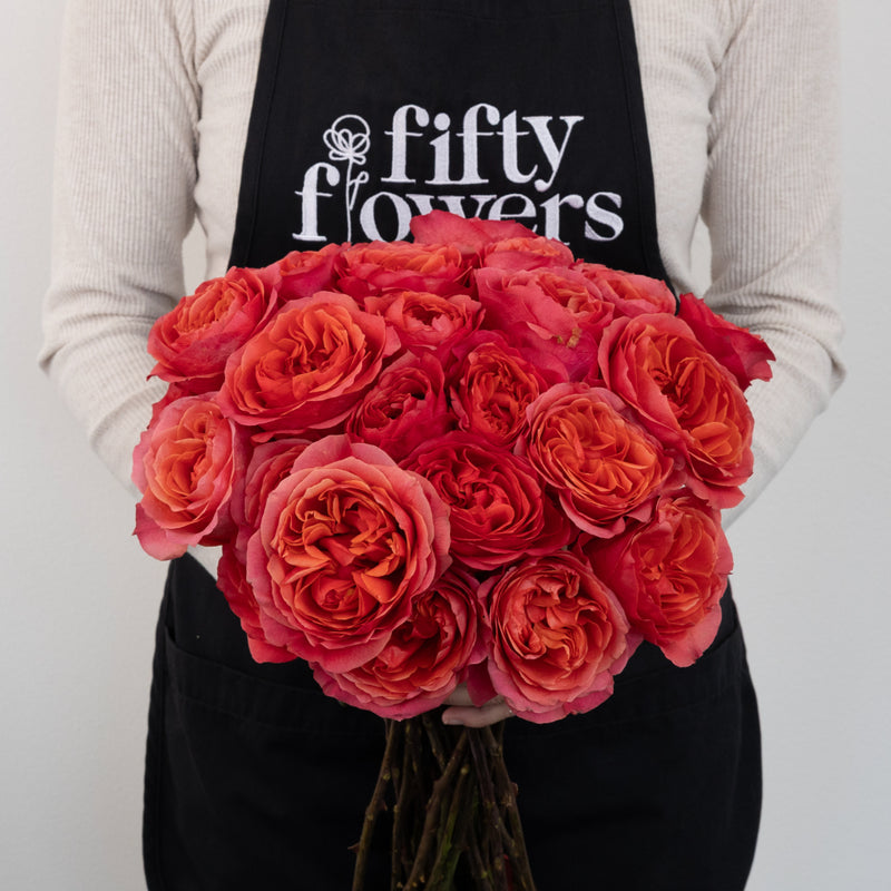Hot Pink Garden Rose Apron - Image