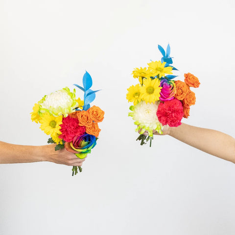 Bright Rainbow Flower Diy Flower Kit Recipe - Image