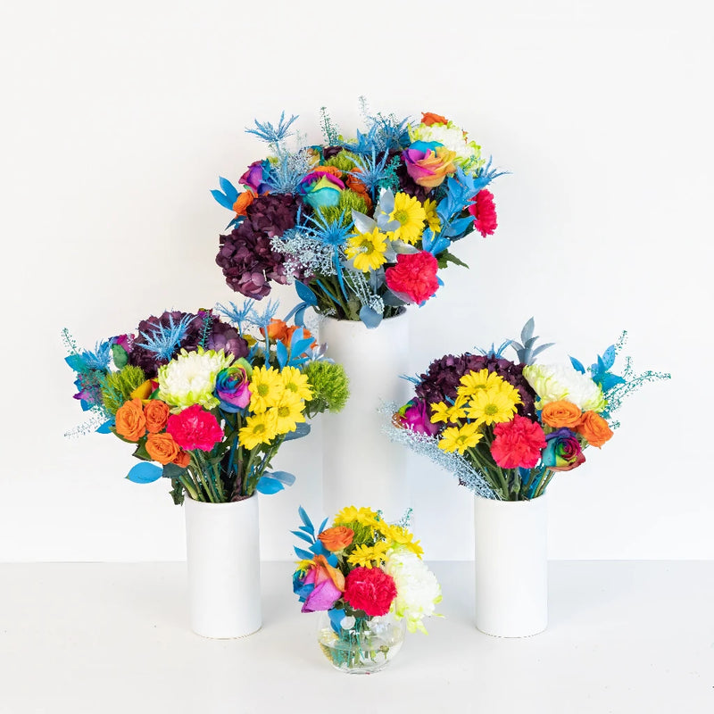 Bright Rainbow Flower Centerpieces Hand - Image