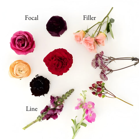 Berry Peachy Bouquet Bar Flower Kit Stem - Image