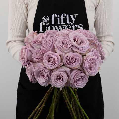 Lavender Cooldown Novelty Rose Apron - Image
