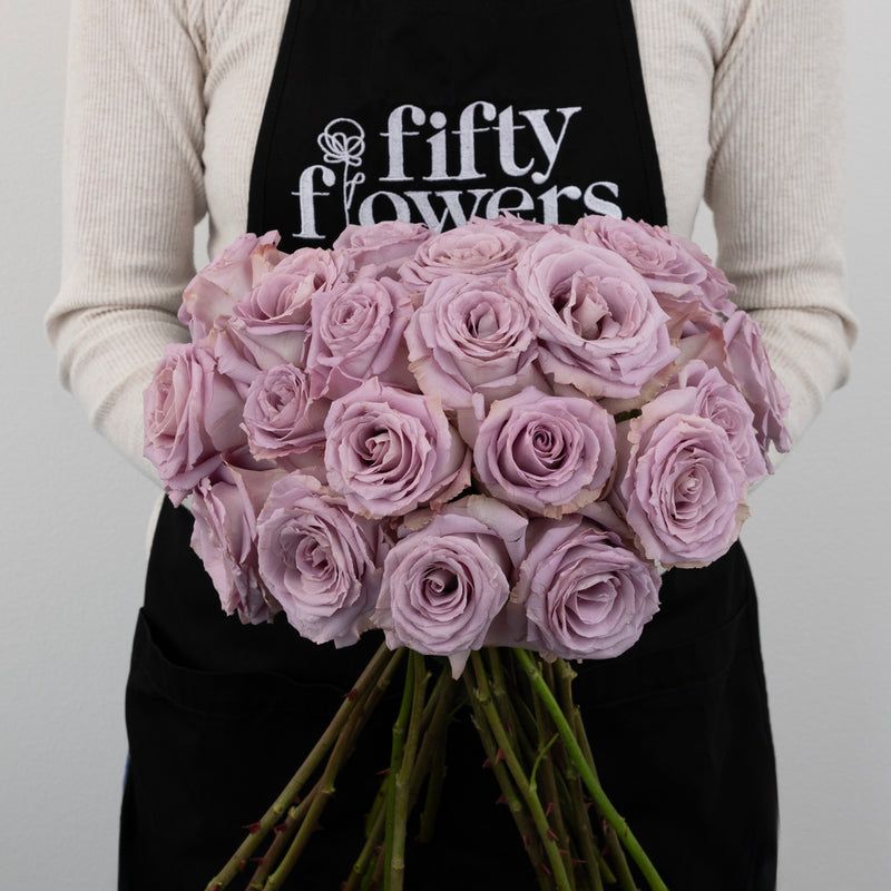 Lavender Cooldown Novelty Rose Apron - Image