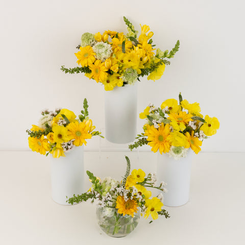 Yellow And White Sunshine Centerpieces Close Up - Image