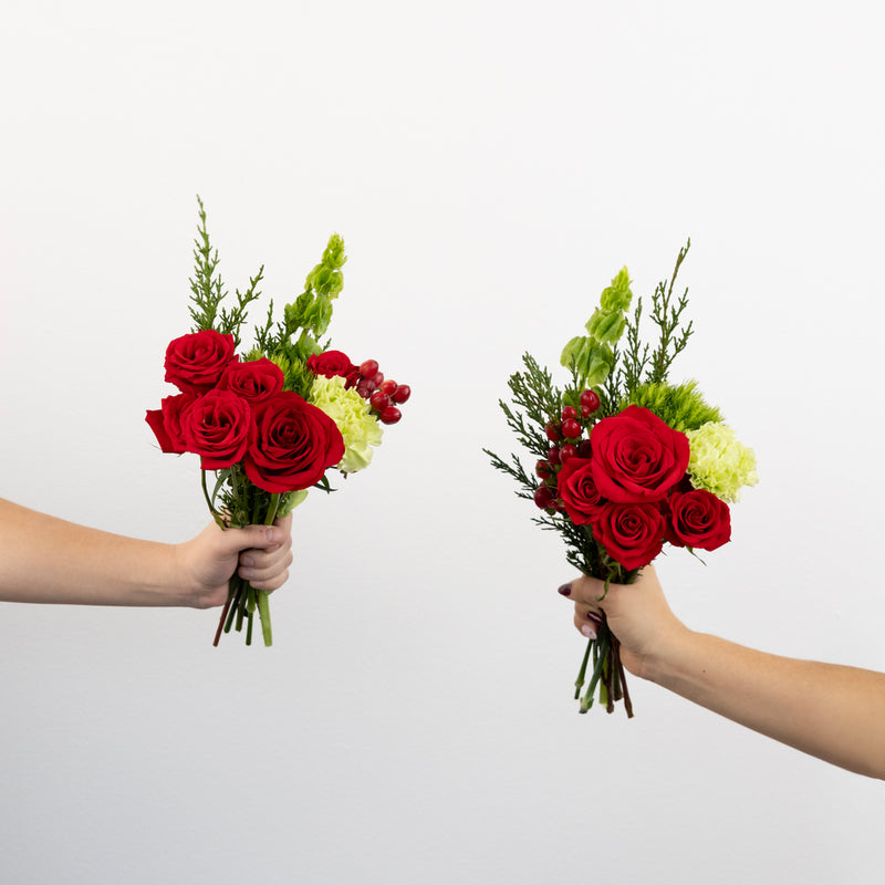 Joyous Noel Bouquet Bar Flower Kit Vase - Image
